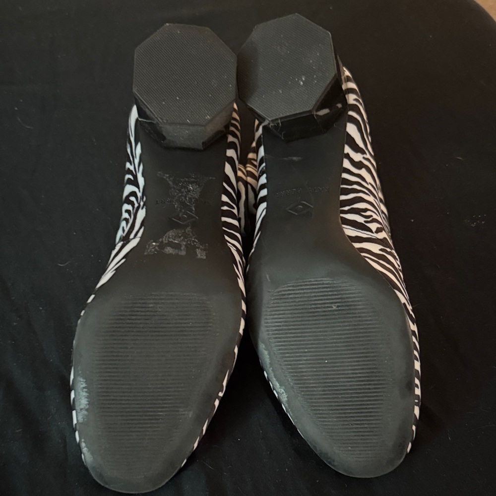 Katy Perry Collections Black and White Zebra Ankle Boots - Picture 2 of 5